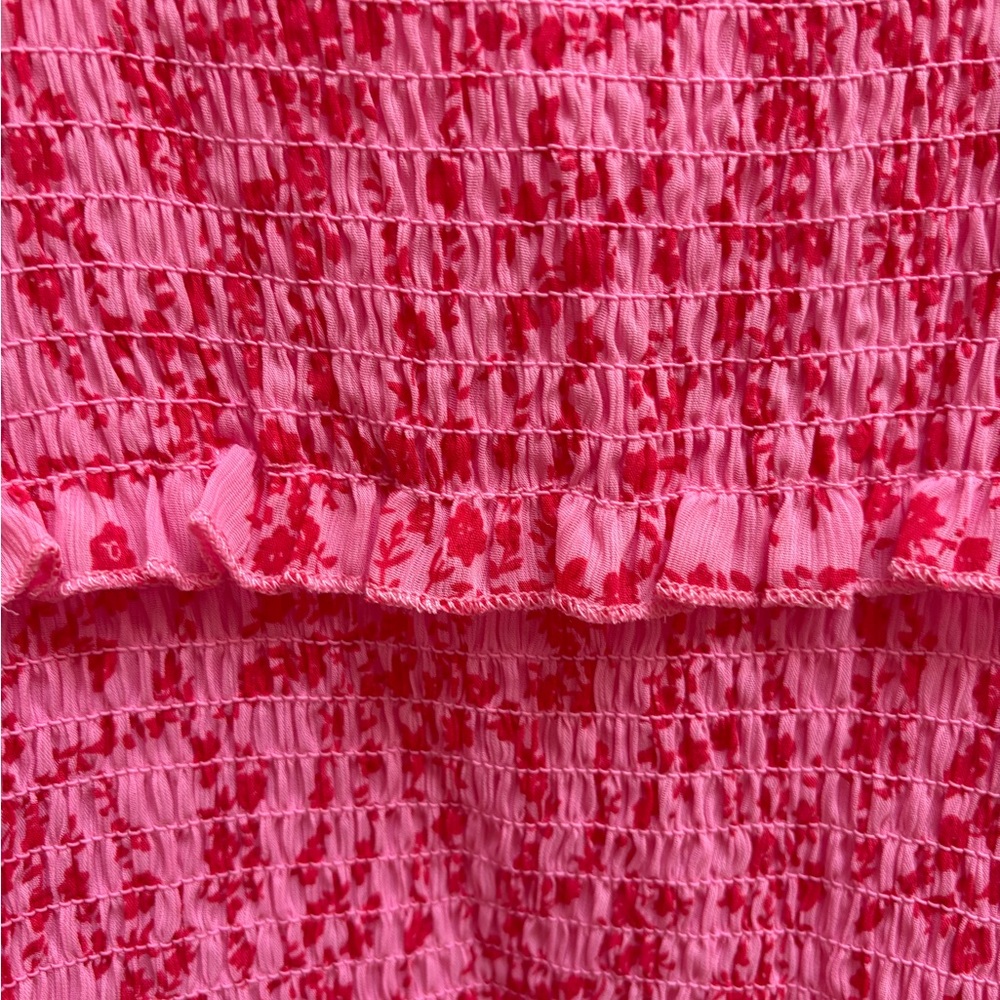 Pink Floral Ruffle Dress - Picture 3 of 3